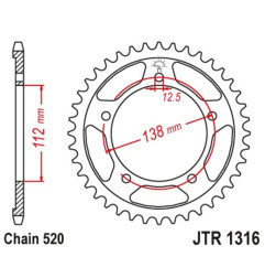 JT SPROCKETS Kettenrad Stahl Teilung 520 für HONDA CRF 50 2022