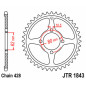 JT SPROCKETS Kettenrad Stahl Teilung 428 für YAMAHA TTR 125 2002-2022 JT SPROCKETS Kettenrad Stahl Teilung 428 für YAMAHA TTR 125 2002-2022