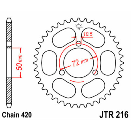 JT SPROCKETS Kettenrad Stahl 45 Zähne, Teilung 420 für HUSQVARNA TE 610 1998-2009
