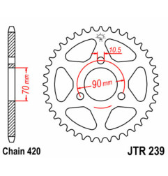 JT SPROCKETS Kettenrad Stahl Teilung 420 für HONDA CR 80, MBX 80 FWD, MT 50 S, MTX 80 RF, MTX 80 RS 1980-1993