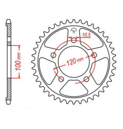 Corona de acero JT SPROCKETS paso 525 para APRILIA CAPONORD 1200, CAPONORD 1200 RALLY, DORSODURO 750 de 2008 a 2018