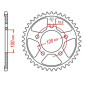 JT SPROCKETS Kettenrad Stahl Teilung 525 für APRILIA CAPONORD 1200, CAPONORD 1200 RALLY, DORSODURO 750 2008-2018
