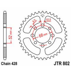 JT SPROCKETS Kettenrad Stahl 34 Zähne, Teilung 428 für KAWASAKI KD 80, KE 100 und SUZUKI JR 80, RM 80, TS 80 X 1980-2004