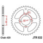 Couronne acier JT SPROCKETS pas 420 pour YAMAHA CHAPPY 50, DT 50, DT 50 MX, TY 50, TY 50 M de 1975 à 2007
