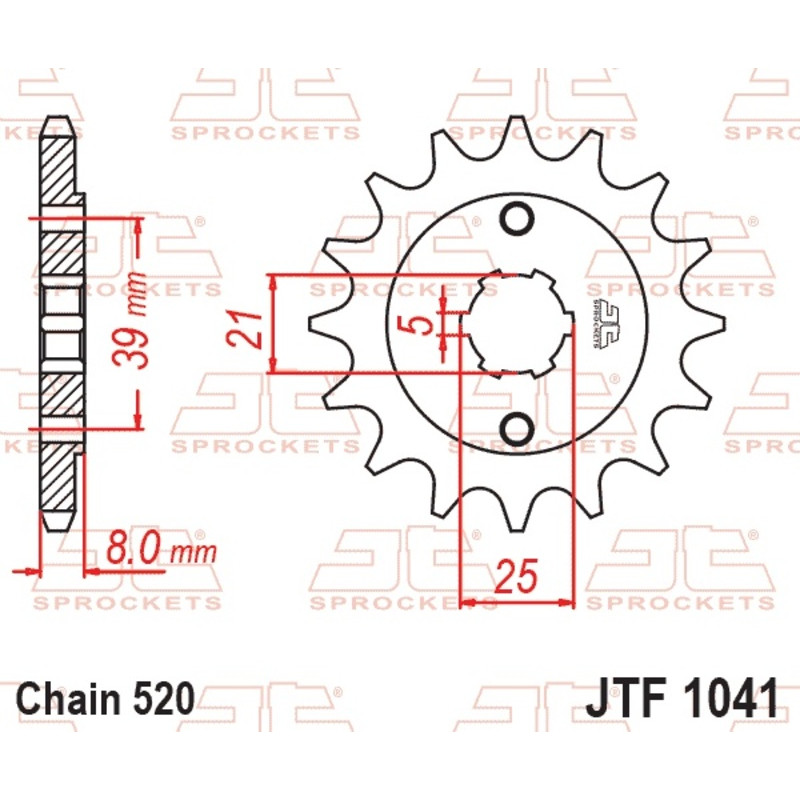 JT SPROCKETS Ritzel Stahl Teilung 520 für KYMCO MXU 150 2005-2017