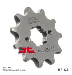 JT SPROCKETS steel front sprocket 11T, 420 pitch for GILERA RCR 50, SMT 50, ZULU 50 and APRILIA MX 50, RX 50, SX 50 2001-2020