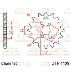 JT SPROCKETS Ritzel Stahl Teilung 420 für GILERA RCR 50, SMT 50, SMT 50 DRIFTING, ZULU 50 und APRILIA MX 50, RX 50, SX 50