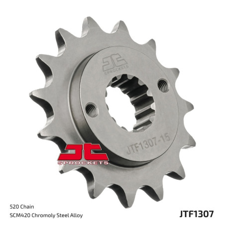 Piñón de acero JT SPROCKETS paso 520 para HONDA XR 650 de 2000 a 2007