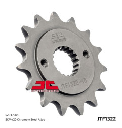 Pignon acier JT SPROCKETS pas 520 pour HONDA TRX 400 EX SPORTRAX 2WD, XR 400 de 1996 à 2004