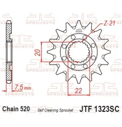 Pignon acier JT SPROCKETS pas 520 pour HONDA CR 125, CRF 250, CRF 250 X et HM CRE 125, CRE-F 250 X, CRE-F 300 X de 2003 à 2019