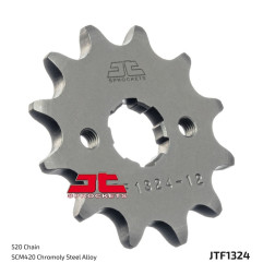 JT SPROCKETS steel front sprocket 12T, 520 pitch for HONDA TRX 200 FOURTRAX 2WD 1991