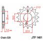 Pignon acier JT SPROCKETS pas 520 pour SUZUKI LT-R 450 QUADRACER 2WD, LTZ 400 et KAWASAKI KFX 400 de 2003 à 2018