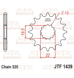 JT SPROCKETS Ritzel Stahl 11 Zähne, Teilung 520 für SUZUKI LT 250 QUADRACER 2WD, LT-F 160 QUADRUNNER 2WD 1989-2007