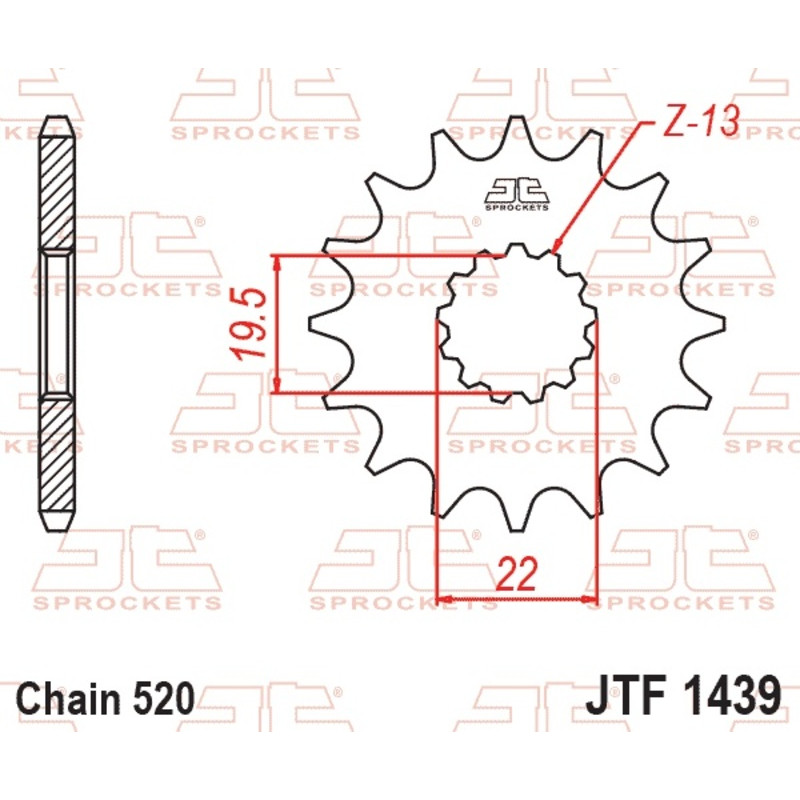 Piñón de acero JT SPROCKETS 11 dientes, paso 520 para SUZUKI LT 250 QUADRACER 2WD, LT-F 160 QUADRUNNER 2WD de 1989 a 2007 Piñón de acero JT SPROCKETS 11 dientes, paso 520 para SUZUKI LT 250 QUADRACER 2WD, LT-F 160 QUADRUNNER 2WD de 1989 a 2007