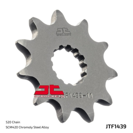 JT SPROCKETS steel front sprocket 11T, 520 pitch for SUZUKI LT 250 QUADRACER 2WD, LT-F 160 QUADRUNNER 2WD 1989-2007