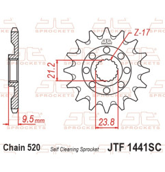 JT SPROCKETS steel front sprocket 520 pitch for SUZUKI RMX 450, RMZ 450 2005-2019