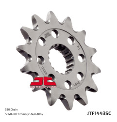 Pignon acier JT SPROCKETS pas 520 pour SUZUKI RMZ 450 de 2013 à 2027