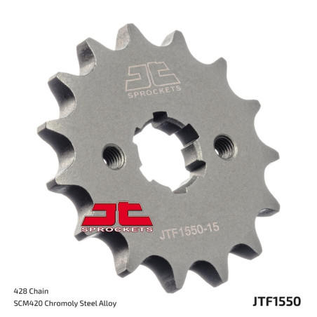 Piñón de acero JT SPROCKETS paso 428 para BETA RR 125, YAMAHA YZF 125, RIEJU MARATHON 125 y HM CRE 125 BAJA 4T de 2004 a 2026