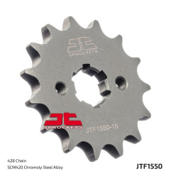 Piñón de acero JT SPROCKETS paso 428 para BETA RR 125, YAMAHA YZF 125, RIEJU MARATHON 125 y HM CRE 125 BAJA 4T de 2004 a 2026