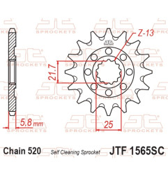 JT SPROCKETS Ritzel Stahl Teilung 520 für KAWASAKI KLX 450, KX 450, KX 450 X, KXF 450 2006-2027