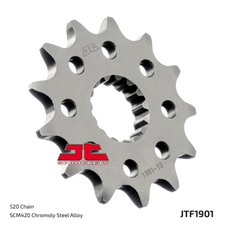 Piñón de acero JT SPROCKETS paso 520 para KTM SX 250, HUSQVARNA TC 250, BETA RR 250 y GAS GAS EC 300 de 1983 a 2027