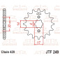 JT SPROCKETS steel front sprocket 420 pitch for HONDA CRF 110, MONKEY, MSX 125, XR 70, KAWASAKI KLX 110 and SUZUKI DRZ 110 JT SPROCKETS steel front sprocket 420 pitch for HONDA CRF 110, MONKEY, MSX 125, XR 70, KAWASAKI KLX 110 and SUZUKI DRZ 110