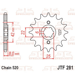 JT SPROCKETS steel front sprocket 520 pitch for HONDA XL 500 S, XL 600, XL 600 LM PARIS DAKAR, XR 500, XR 600 1979-1990