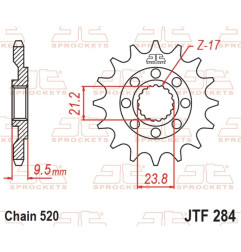 JT SPROCKETS steel front sprocket 520 pitch for HONDA CR 250, CRF 450 and HM CRM F 450 R SUPERMOTO, MOTARD 450 1988-2025