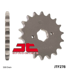 Piñón de acero JT SPROCKETS 15 dientes, paso 530 para HONDA FT 500 de 1982 a 1983
