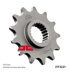 Pignon acier JT SPROCKETS pas 520 pour POLARIS SCRAMBLER 250, SCRAMBLER 500, TRAIL BLAZER 250, TRAIL BOSS 250, TRAIL BOSS 330
