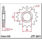 JT SPROCKETS steel front sprocket 16T, 530 pitch for CAN-AM DS 650, DS 650 BAJA, DS 650 X 2000-2007