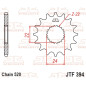 Piñón de acero JT SPROCKETS paso 520 para APRILIA RX 125, CAN-AM DS 450 y HM CRE 125 BAJA RR 2T de 1986 a 2015 Piñón de acero JT SPROCKETS paso 520 para APRILIA RX 125, CAN-AM DS 450 y HM CRE 125 BAJA RR 2T de 1986 a 2015