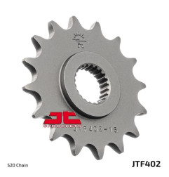 Piñón de acero JT SPROCKETS paso 520 para APRILIA PEGASO 650, TUAREG 350 WIND y HUSQVARNA TR 650 STRADA ABS, TR 650 TERRA