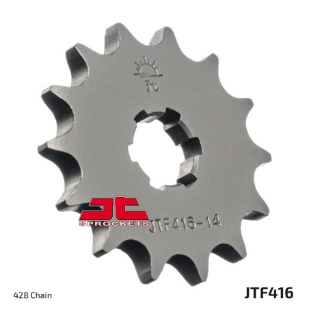 JT SPROCKETS steel front sprocket 428 pitch for SUZUKI RM 80, RM 85, TS 125, YAMAHA DT 125 MX, TY 125, YZ 80 and KAWASAKI KX 80