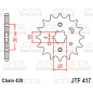 Pignon acier JT SPROCKETS pas 428 pour KAWASAKI KDX 125 SR, KMX 125, KMX 200 de 1986 à 2002