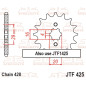 Pignon acier JT SPROCKETS 16 dents, pas 428 pour SUZUKI TS 125, TS 125 ER, TS 80 X de 1971 à 1994 Pignon acier JT SPROCKETS 16 dents, pas 428 pour SUZUKI TS 125, TS 125 ER, TS 80 X de 1971 à 1994