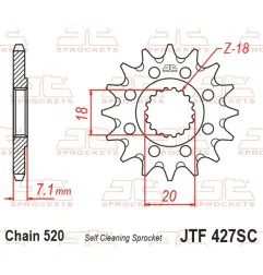 JT SPROCKETS steel front sprocket 520 pitch for SUZUKI PE 175, RM 100, RMZ 250 1978-2012