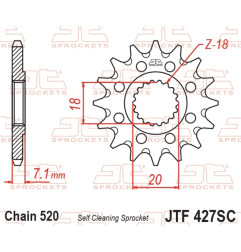 JT SPROCKETS steel front sprocket 520 pitch for SUZUKI PE 175, RM 100, RMZ 250 1978-2012