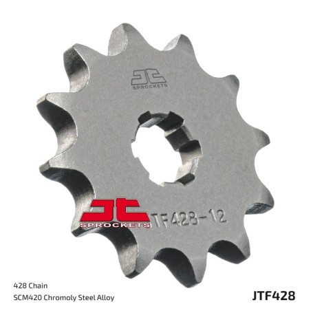 Piñón de acero JT SPROCKETS paso 428 para SUZUKI DRZ 70, JR 80, RM 80 y YAMAHA YZ 80 de 1978 a 2015