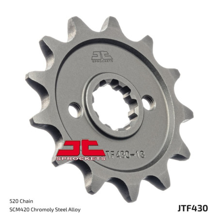 Piñón de acero JT SPROCKETS paso 520 para SUZUKI RMZ 250 y KAWASAKI KXF 250 de 2004 a 2006