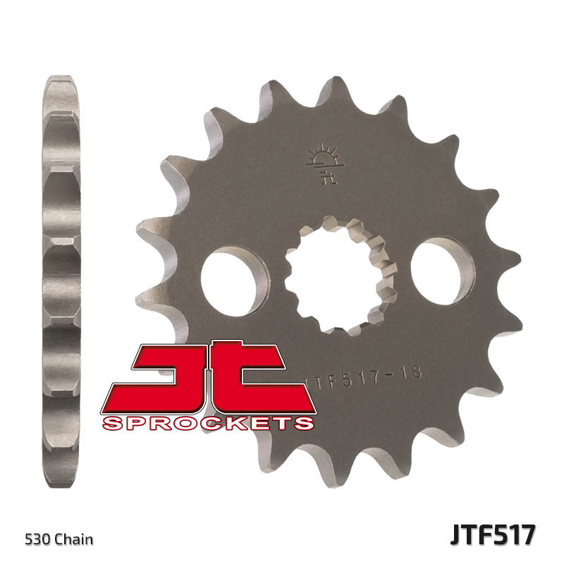 Piñón JT SPROCKETS acero estándar 517 - Paso para KAWASAKI KMX 125 de 2002