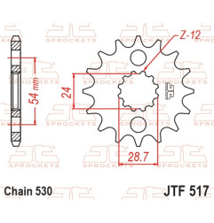 Pignon JT SPROCKETS acier standard pour KAWASAKI KMX 125 de 2002