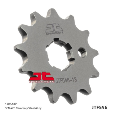 JT SPROCKETS steel front sprocket 420 pitch for KAWASAKI KX 65, KX 85, YAMAHA CHAPPY 50, PW 80 and SUZUKI RM 100, RM 65