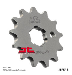 JT SPROCKETS steel front sprocket 420 pitch for KAWASAKI KX 65, KX 85, YAMAHA CHAPPY 50, PW 80 and SUZUKI RM 100, RM 65