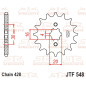 Piñón de acero JT SPROCKETS paso 428 para YAMAHA TTR 125, BETA EVO 80 2T SENIOR, RE 125 y RIEJU MARATHON PRO 125 SM, TANGO 125 Piñón de acero JT SPROCKETS paso 428 para YAMAHA TTR 125, BETA EVO 80 2T SENIOR, RE 125 y RIEJU MARATHON PRO 125 SM, TANGO 125