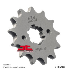 Piñón de acero JT SPROCKETS paso 428 para YAMAHA TTR 125, BETA EVO 80 2T SENIOR, RE 125 y RIEJU MARATHON PRO 125 SM, TANGO 125