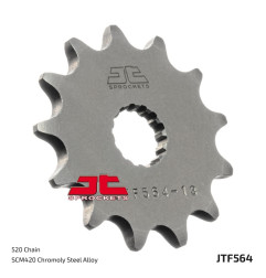 Piñón de acero JT SPROCKETS paso 520 para YAMAHA DT 200, WR 125, YZ 125, GAS GAS EC 125, MC 125, SM 125 y SCORPA SY 250, SYF 250