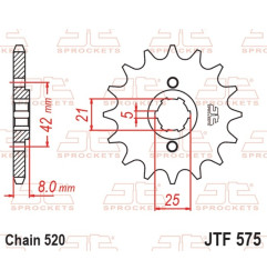 Piñón de acero JT SPROCKETS paso 520 para YAMAHA TT 250, TT 350, TT 600, XT 600, XT 600 Z TENERE de 1982 a 1992