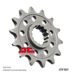 Piñón de acero JT SPROCKETS 15 dientes, paso 520 para APRILIA MXV 450, RXV 450, RXV 550, SXV 450, SXV 550 de 2005 a 2017