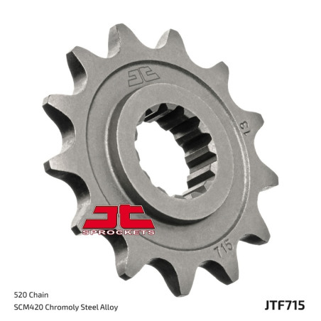 Piñón de acero JT SPROCKETS paso 520 para GAS GAS EC 200, EC 250, EC 300, MC 250, WILD HP 450 y VOR SM 450 de 1998 a 2020